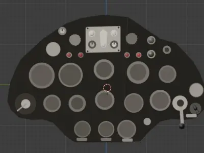 Instrument panel Free low-poly 3D model