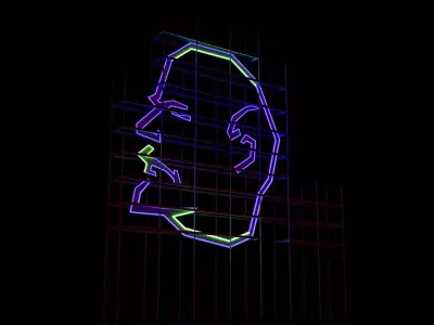 Industrial Monument Giant Head Low-poly 3D model