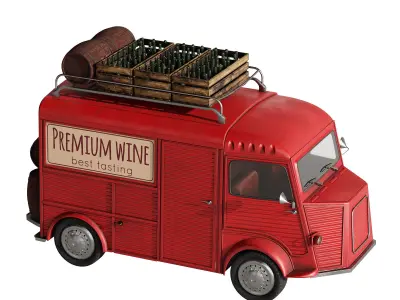 Wine Truck 3D model