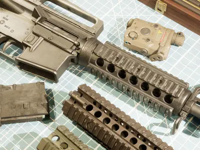 M4A1 - MK18 BLOCK II Low-poly 3D model