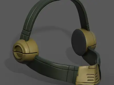Gas mask respirator military Scifi futuristic  Low-poly 3D model