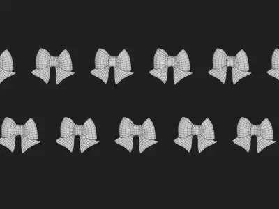 Cartoon Bow Low-poly 3D model order