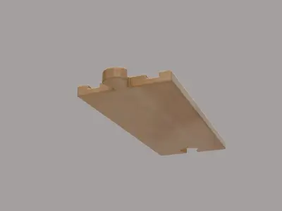 Wooden Toy Train - Track Straight - Game Ready Low-poly 3D model Free low-poly 3D model
