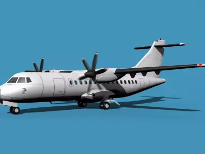 ATR-42-320 Unmarked 1 3D model