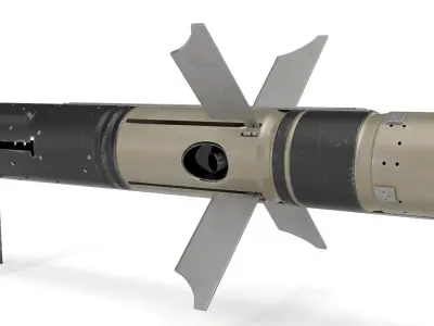 BGM 71F TOW Missile 3D model