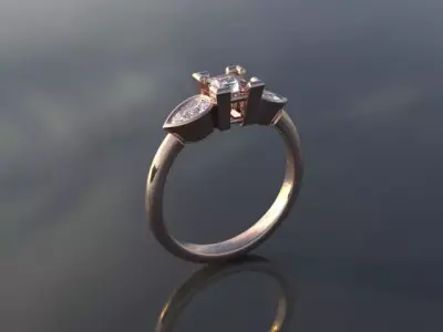 Trinity Elegance Ring Free 3D model