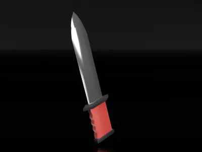 Zombie Knife Low-poly 3D model