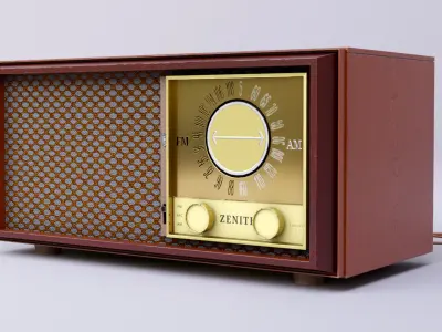 Vintage radio m730 Low-poly 3D model