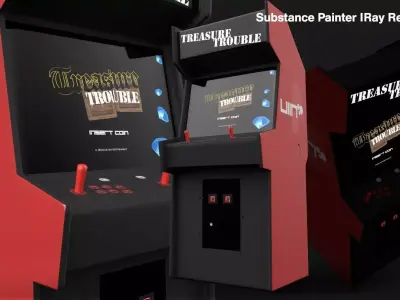 Low-poly Arcade Cabinet Low-poly 3D model