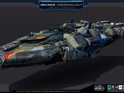 STARSHIPS - Pack03 Low-poly 3D model