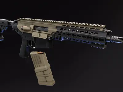 Sig MCX Raptor Low-poly 3D model