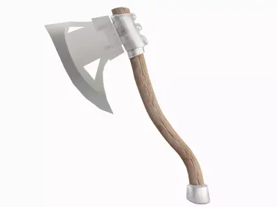 Fantasy Medieval Axe Low-poly 3D model