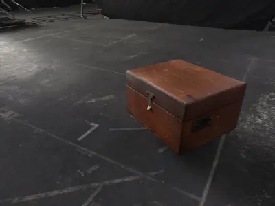 Scanned Antique Wooden Boxes Low-poly 3D model