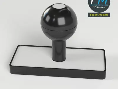Traditional rubber stamp 3D model