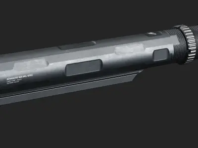 Strike Industries AR15 Buffer Tube  Low-poly 3D model