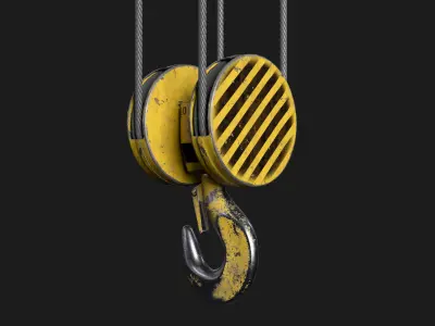 Crane hook Low-poly 3D model buy