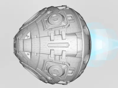 Sci-Fi hover unit  Free 3D model