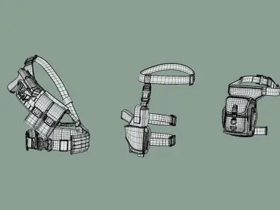 Military Holster Pack Free 3D model