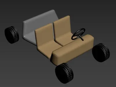 Cartoon car 3D print model