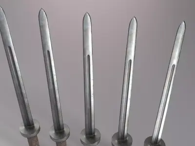 Rondels Knife Low-poly 3D model