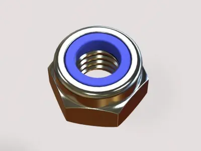 M5 Hexagon Nylon Locking Nuts 3D print model