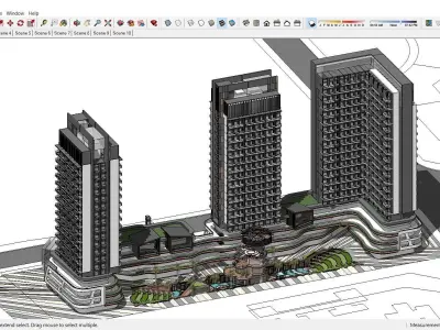 Sketchup Commercial Complex M10 3D model
