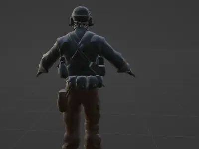 3D Soldier Character 3D model