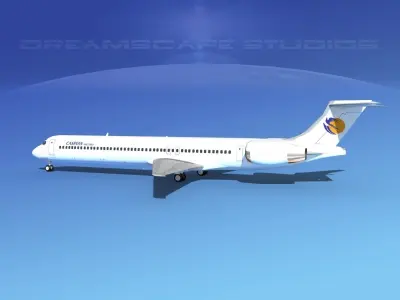 McDonnell Douglas MD83 Caspian Airlines 3D model