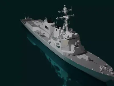 uss-arleigh burke Flight IIA 3D model