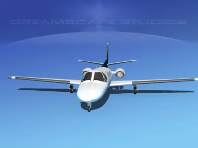 Cessna C550 Citation II V12 3D model