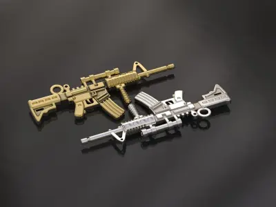 Gun Pendant - Colgante Fusil 3D print model