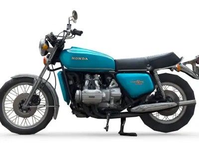 1975 Honda Gold Wing GL1000 Low-poly 3D model