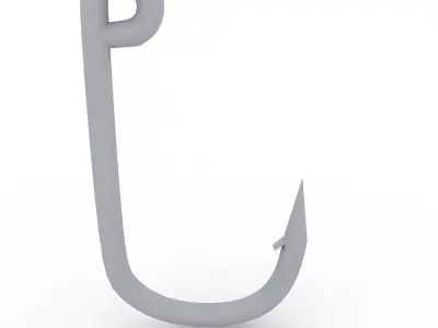 Fishing Hook 3D model shop