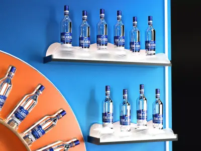 Event Bar Stand Brand Exhibition Booth 3D model