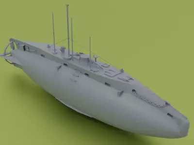 HMS Holland - Submarine Low-poly 3D model
