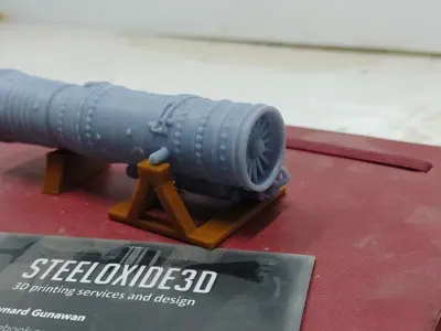 Miniature  Russian Tumansky R-11 jet engine for 3D printing 3D print model