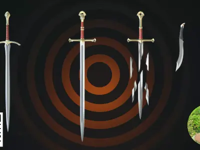 Noble Knight Fantasy Blade Collection - Regal Longsword 3D model