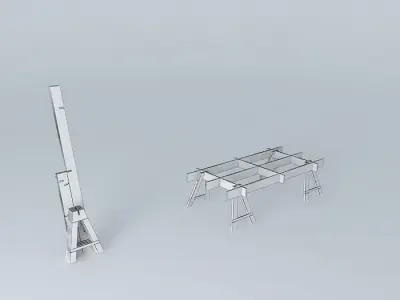 Saw Horses Free 3D model purchase
