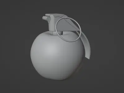 Exploding apples Free 3D model