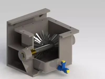 Gearbox the screw conveyor Free 3D model