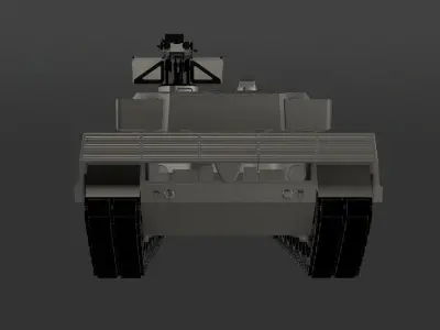 German Leopard 2A7 Low-poly 3D model