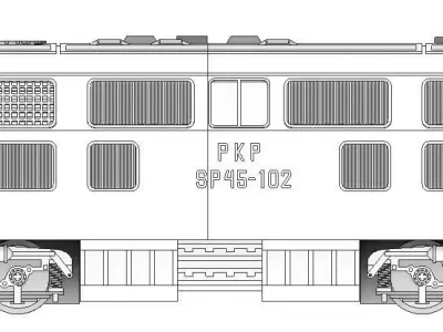 PKP SP45 - TT scale 3D print model