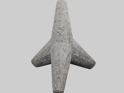 Breakwater Blocks Low-poly 3D model