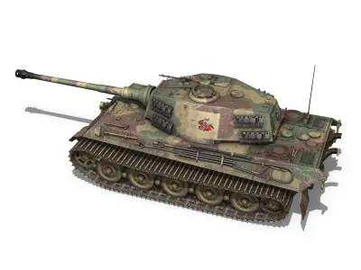Panzerkampfwagen VI - Ausf B - Tiger II - 124 3D model