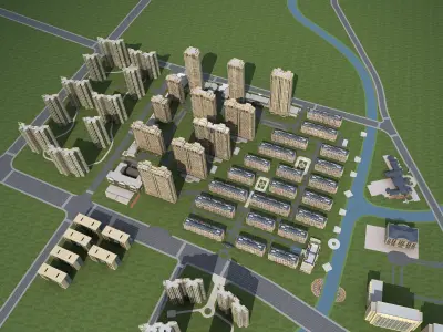 Architecture city 3D model 9