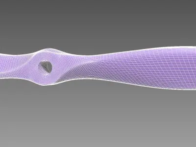 Propeller 3D print model by bas-reliefs