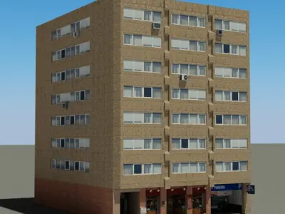 Building apartment - apartment Low-poly 3D model get