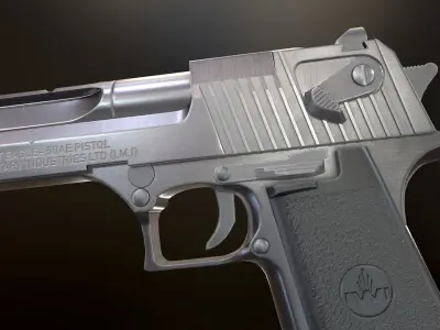 Desert eagle Low-poly 3D model 4