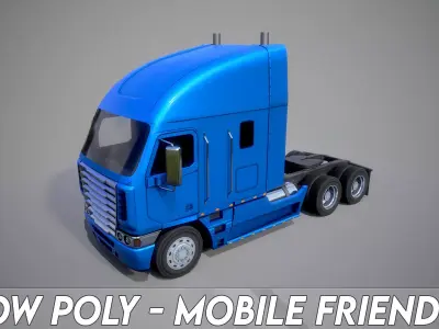 American Truck 10 and upgrades - Mobile Asset Low-poly 3D model Low-poly 3D model