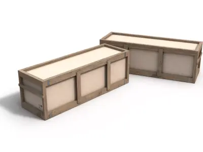 Wooden Crate 3D 3D model 12
